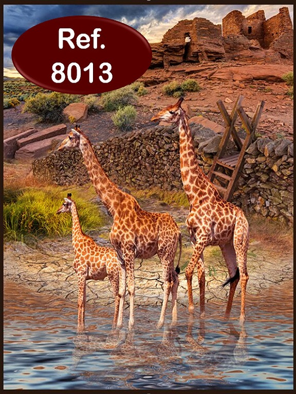 Women's Giraffe Print Plush King Size Plush Blanket 8013