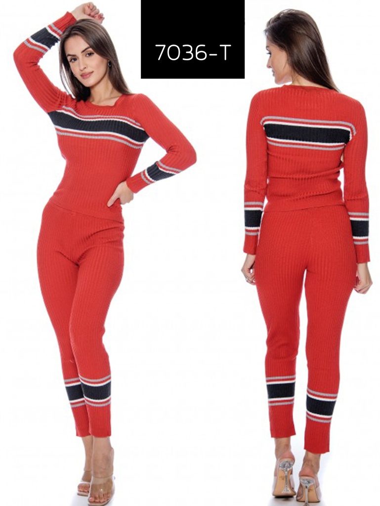 [2007036TL] Conjunto Sueter 7036 Terracota