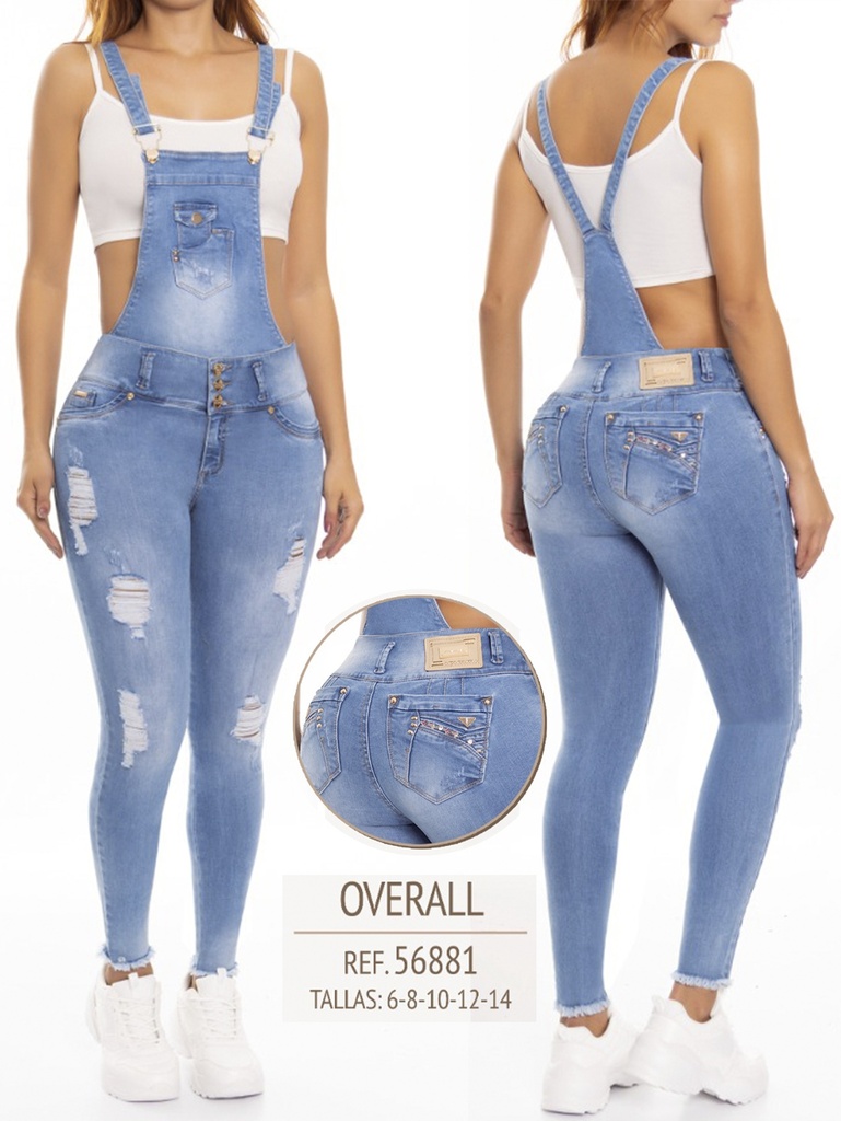 [24856881D03] Jeans Con Peto Levantacola Colombiano