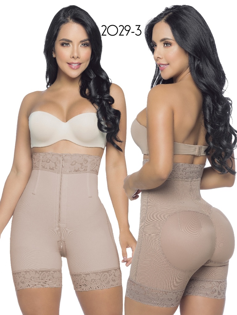 Faja Moldeadora Short Moldeador de Cintura Alta Mocha para Mujer 2029-3