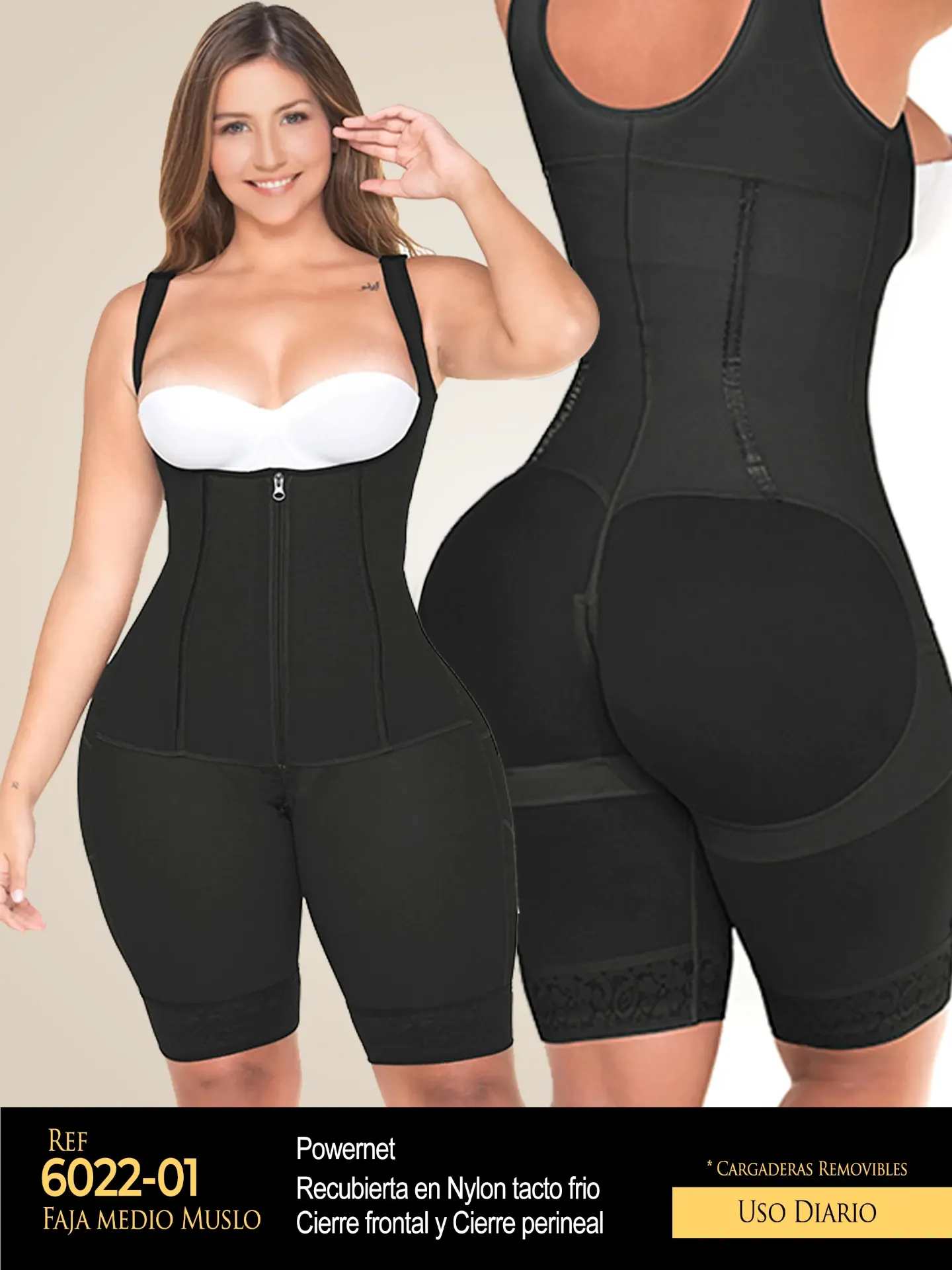 [1106022XL01] Faja Medio Muslo Studio AA