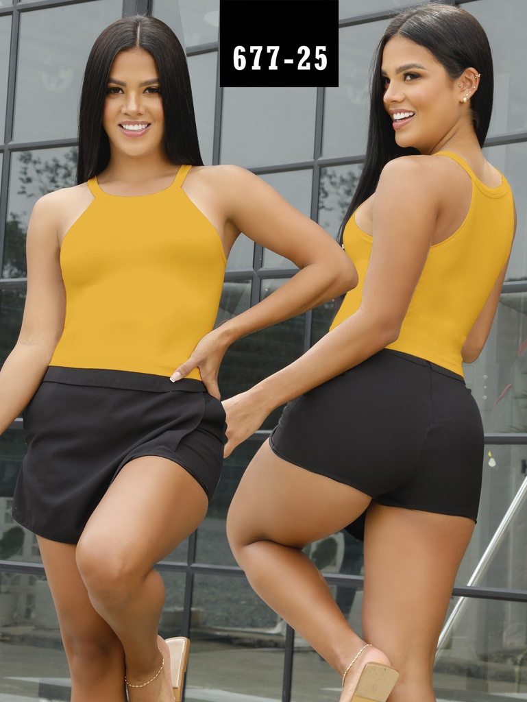 Women's Mustard Halter Top 677-25