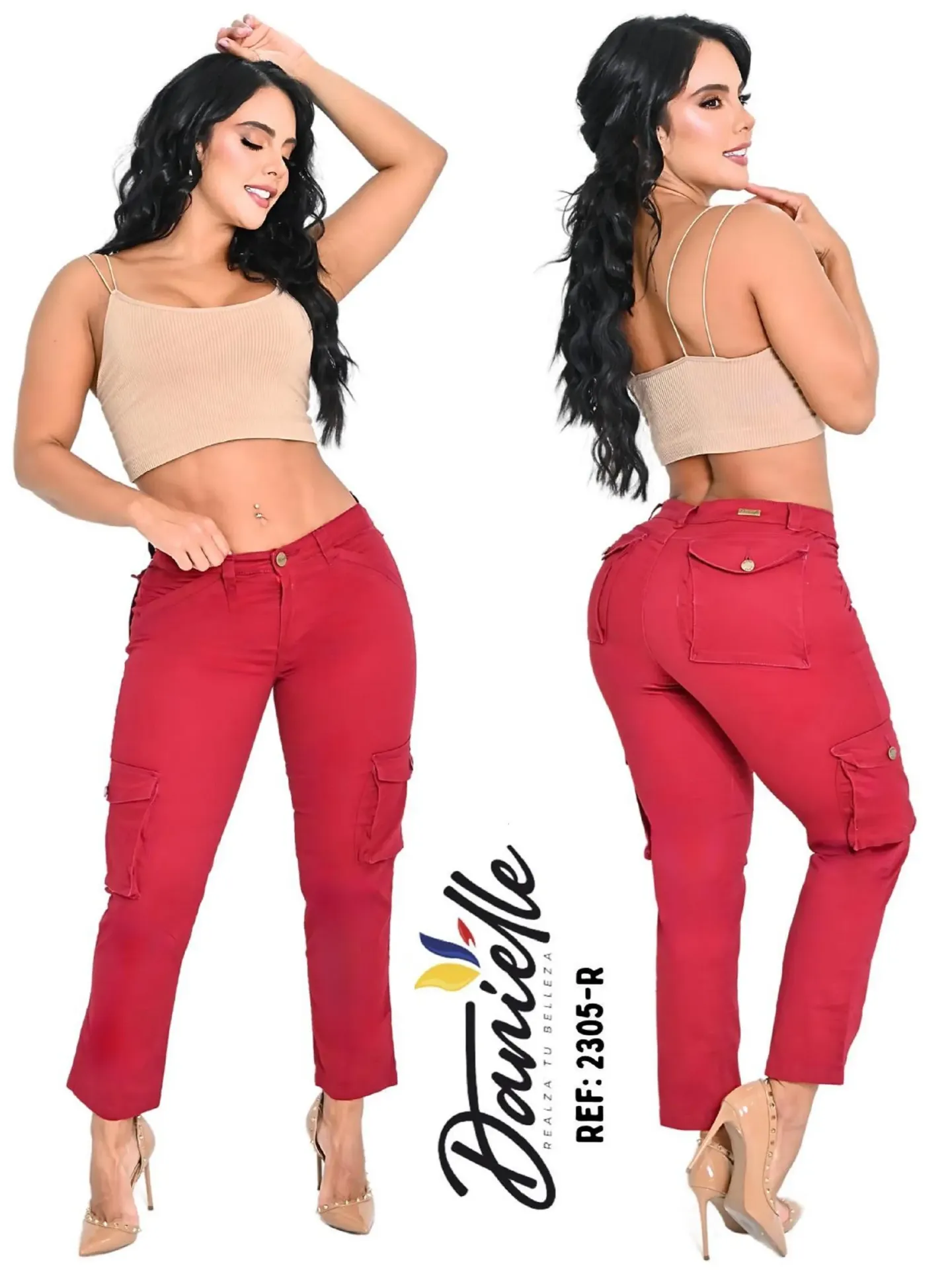 [1092305R03] Pantalon Tipo Cargo