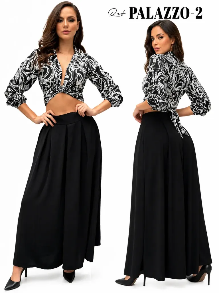 [372PALAZZO2L] Pantalon Dama