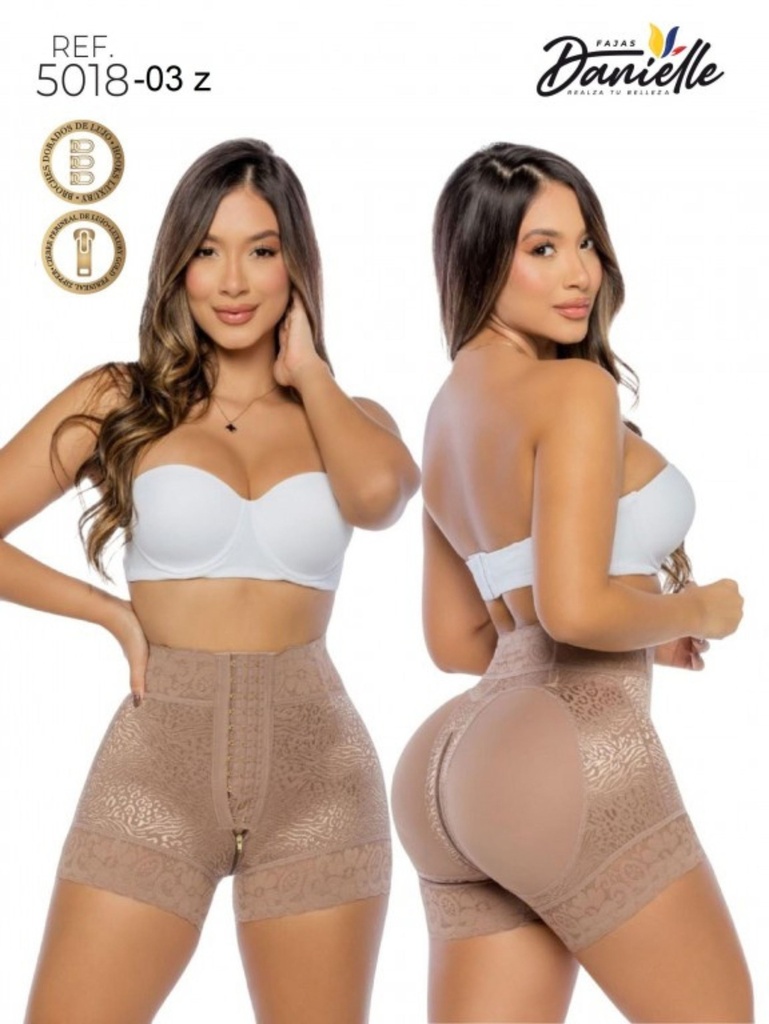 Faja Moldeadora Faja Cintura Alta Levanta Glúteos Mocha para Mujer 5018-03Z