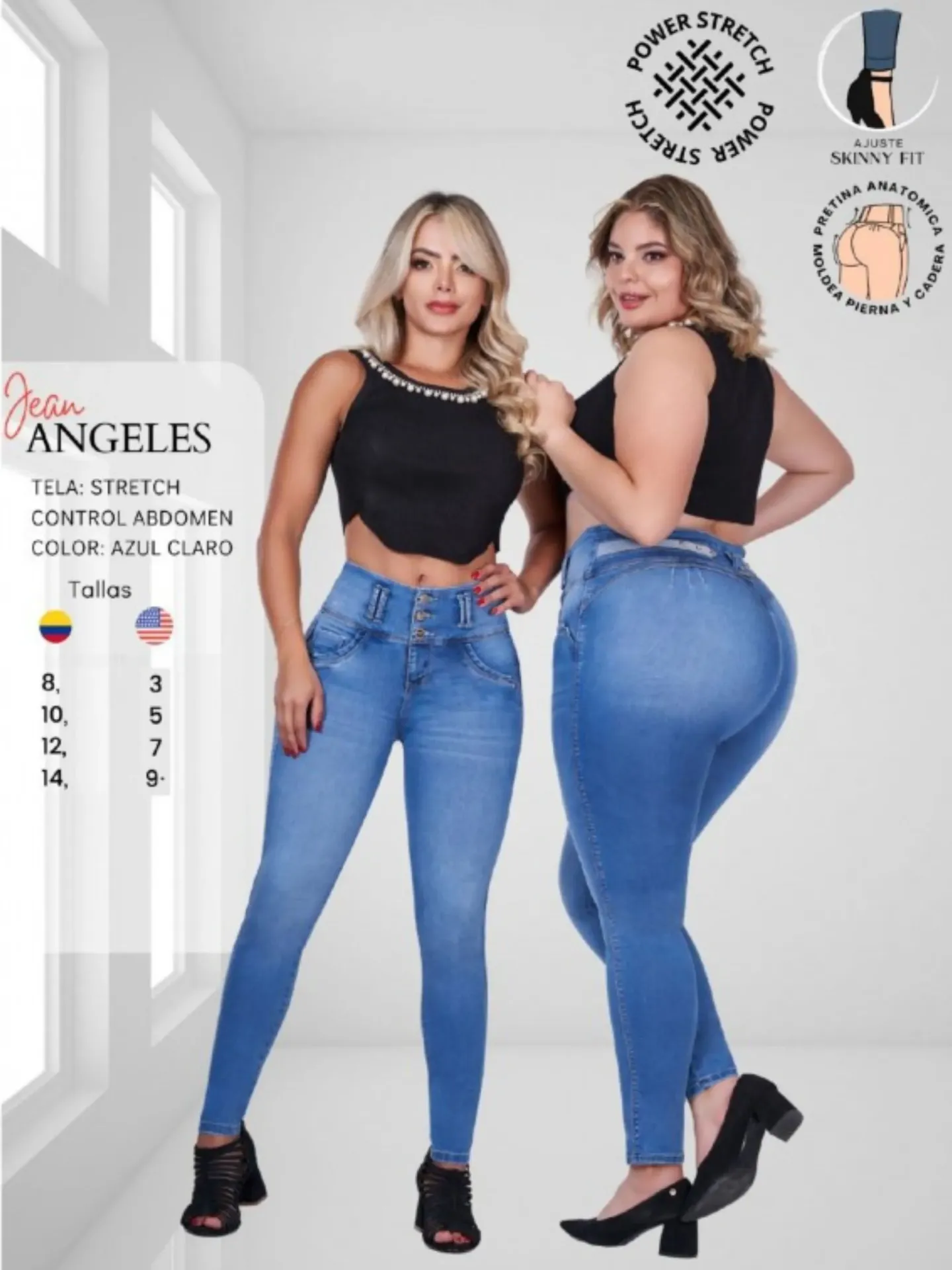 [300ANGELES03] Jeans Levantacola Colombiano