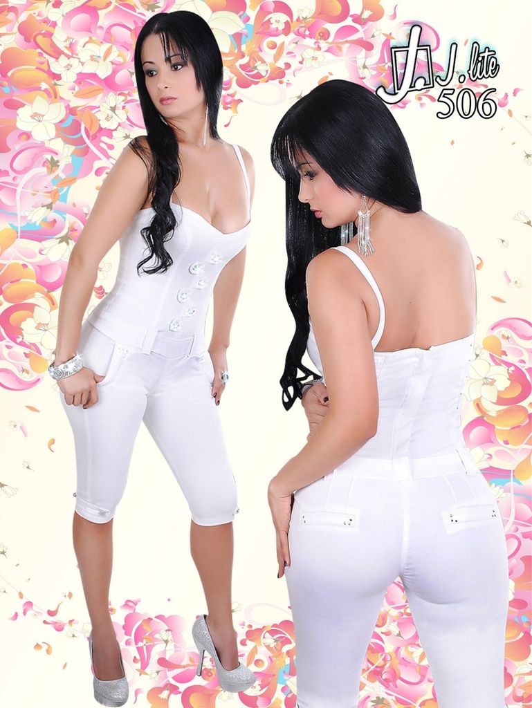 Enterizo Capri con Tirantes Blanco para Mujer 506
