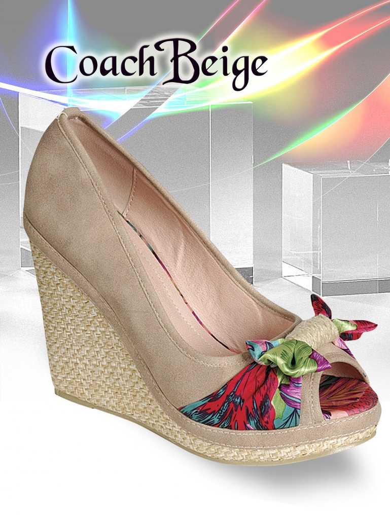 Plataformas Alpargata con Lazo Beige para Mujer Coach