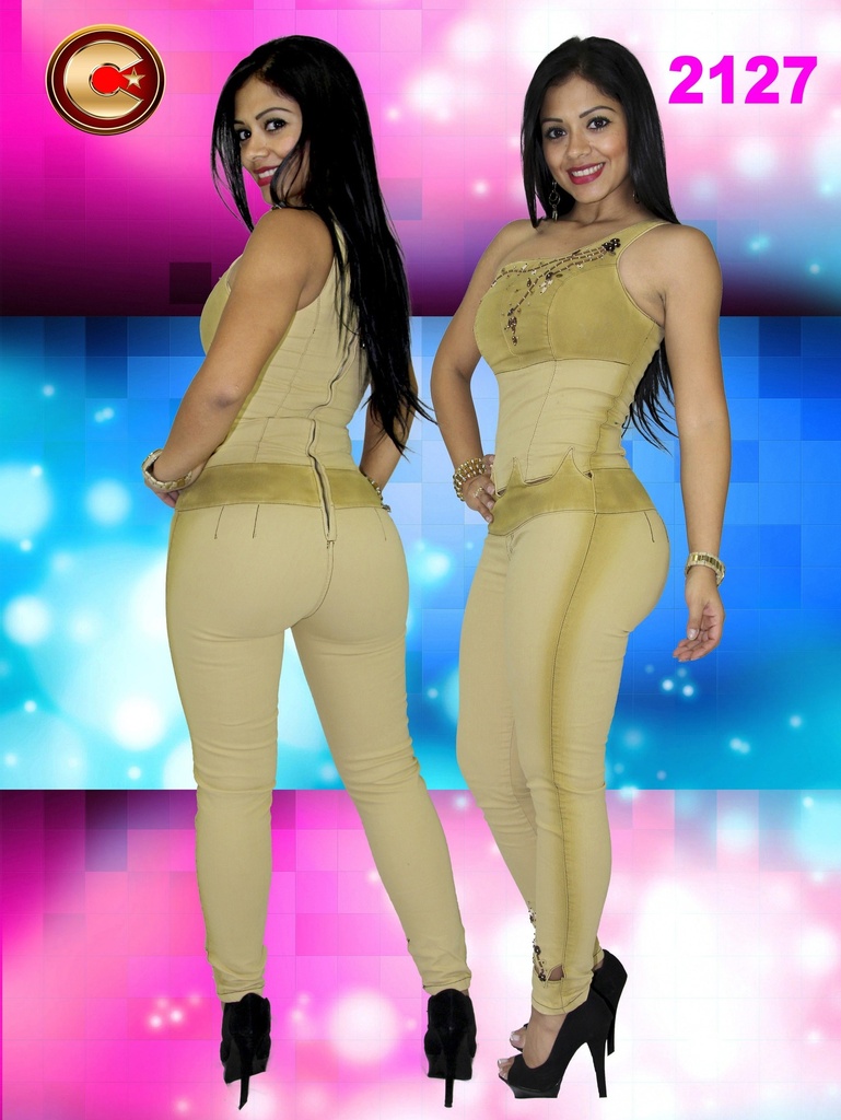 Enterizo Strapless Levantacola Dorado para Mujer 2127