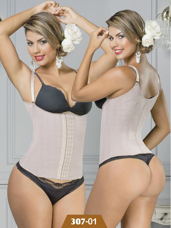 Women's Beige Waist Trainer Vest Shapewear Body Shaper 307-01