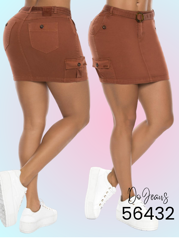 Falda Cargo Terracota para Mujer 56432