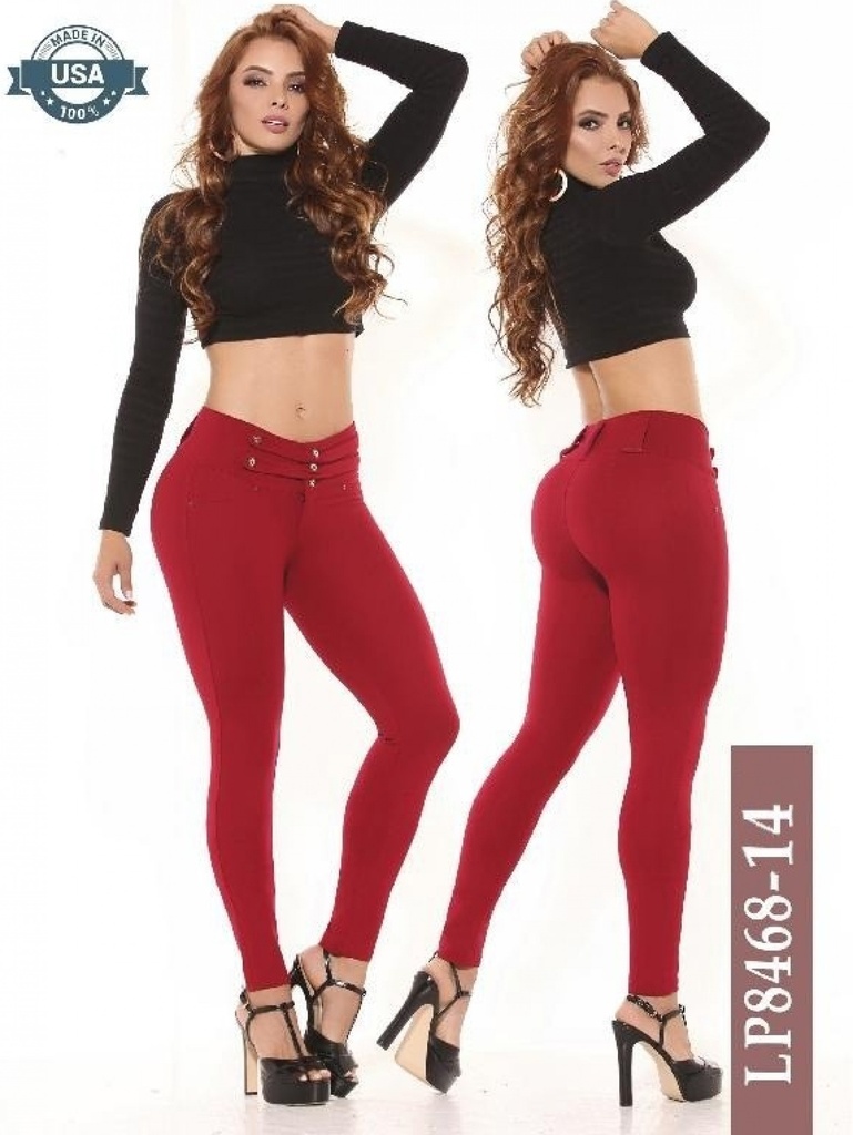 Pantalón Ajustados Elásticos Rojo para Mujer LP8468-14