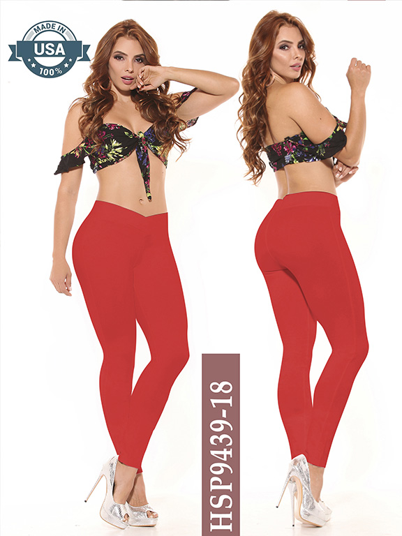 Women's Red High Waist Leggings HP9439-18