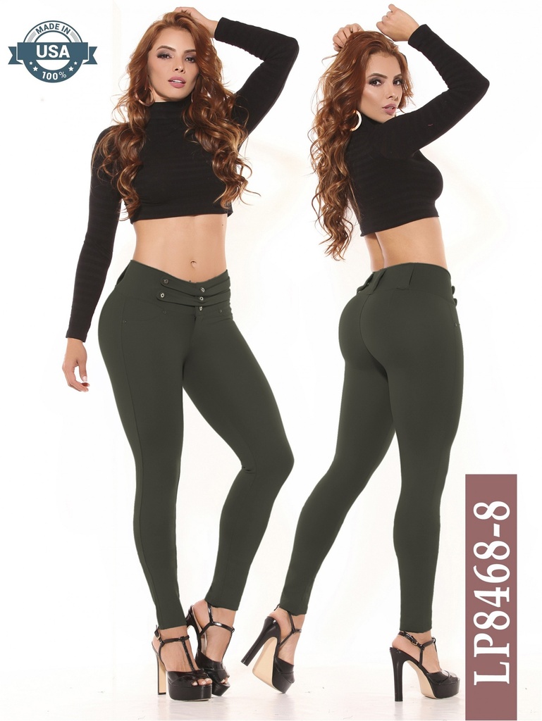 Women's Olive Green Skinny Stretch Pants LP8468-8