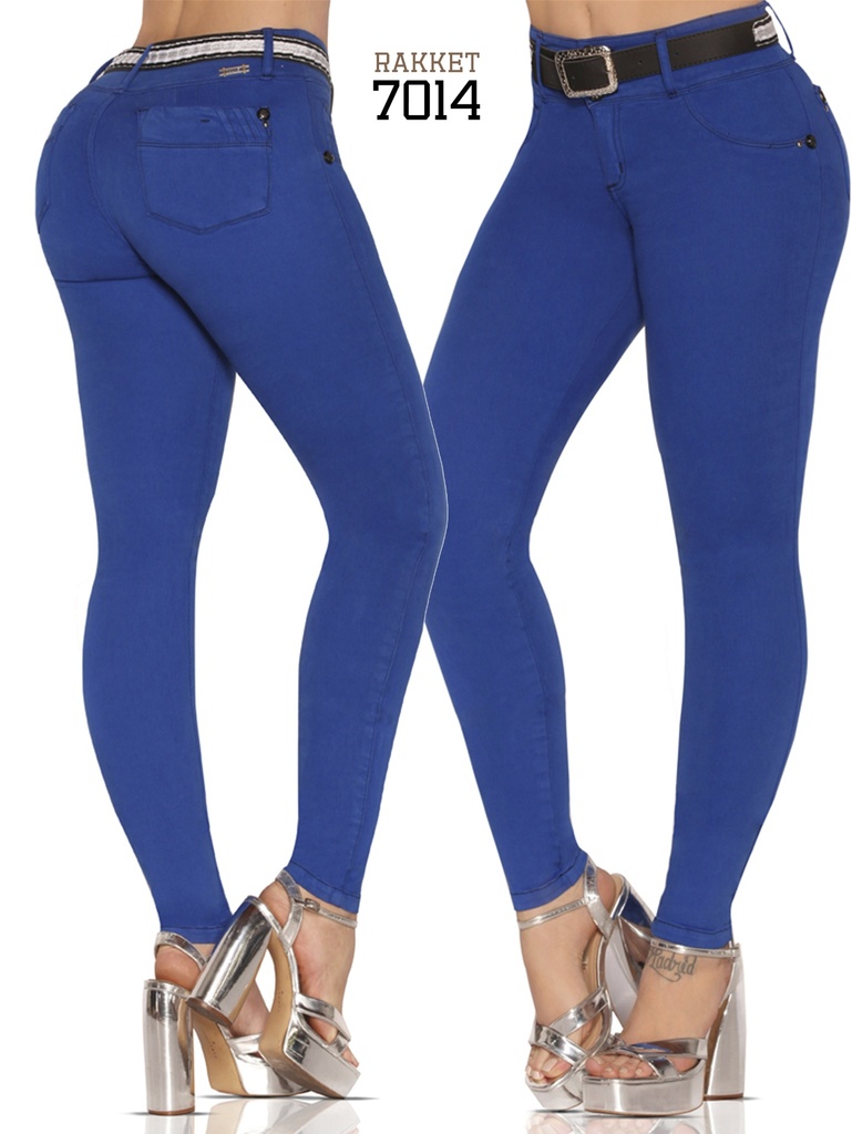 Women's Cobalt Blue Butt Lift Skinny Jeans 7014