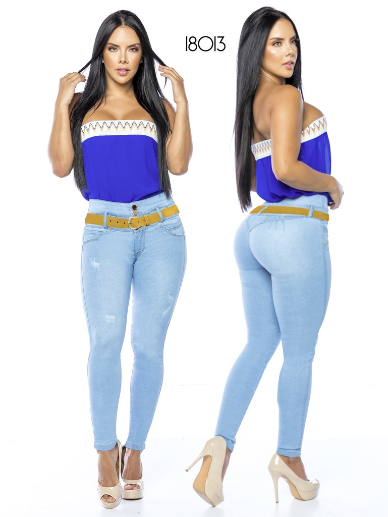 [3091801305] Women's Light Wash Butt Lift Skinny Jeans 1805 (5)