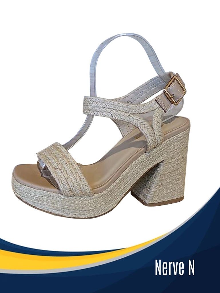 [316NERVEN9] Women's Natural Chunky Platform Sandals Nerve (9)