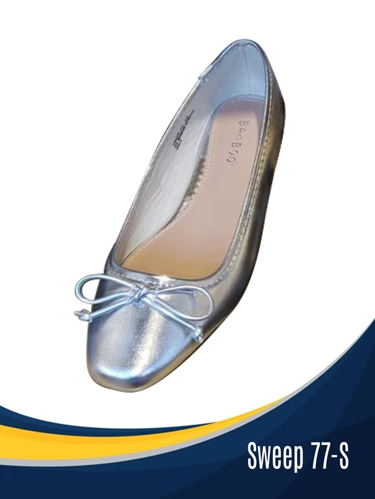 Baletas Plateado Metalizado para Mujer Sweep 77-S
