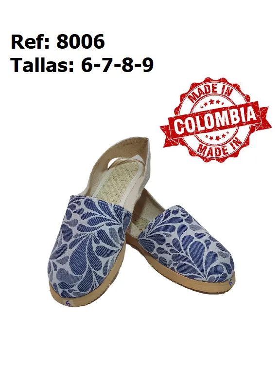 [36680067] Women's Blue Floral Espadrilles 8006 (7)