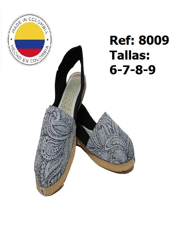Women's Gray Floral Espadrilles 8009