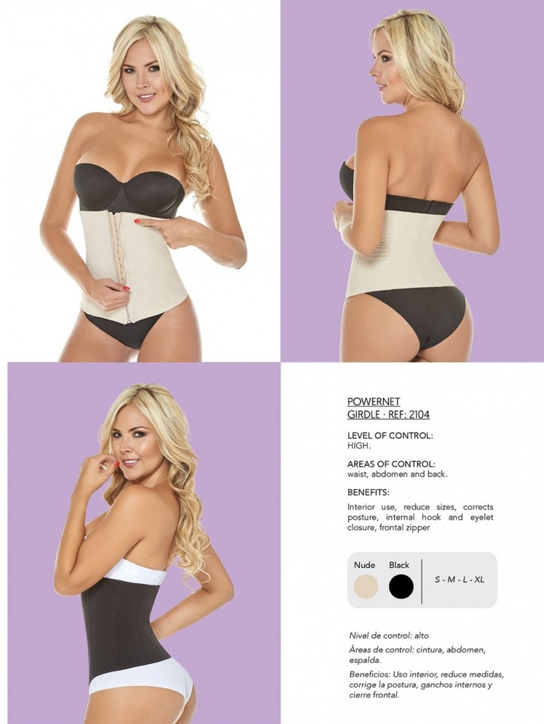 [1362104XXL] Women's Beige Strapless Waist Cincher Shapewear Body Shaper