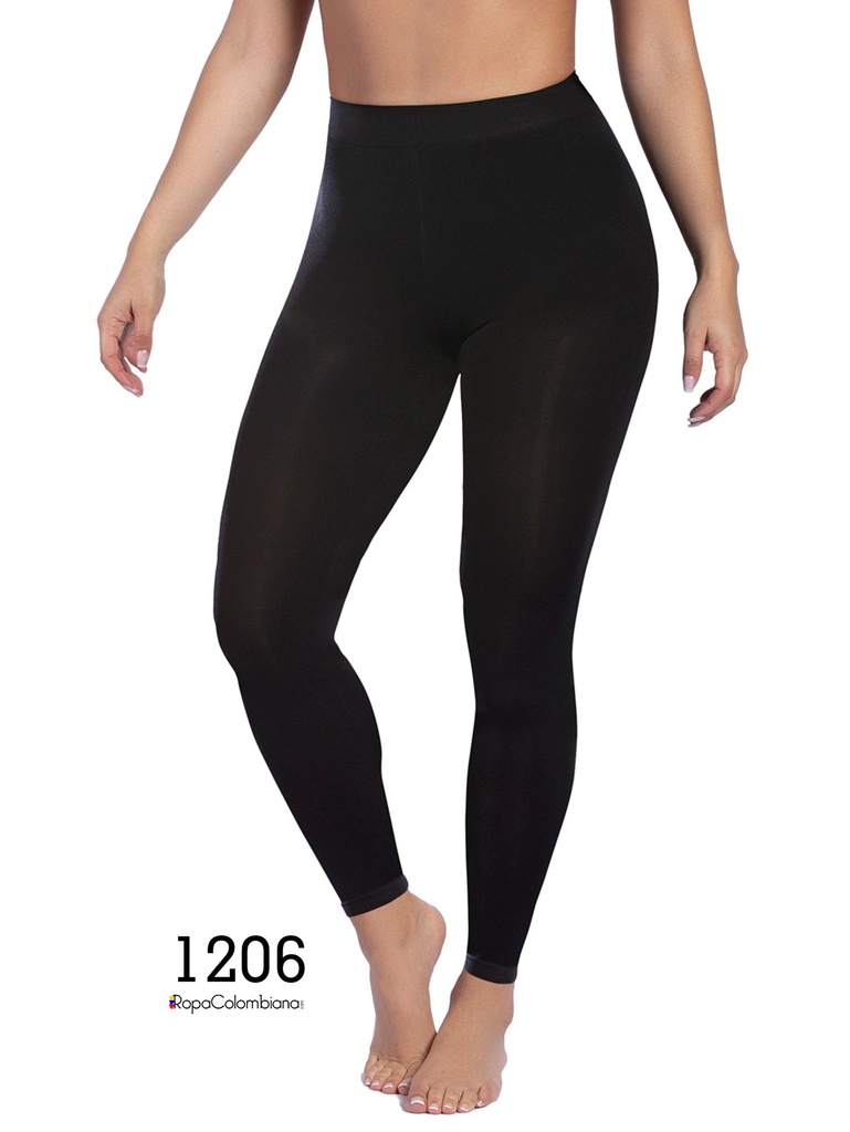 Women's Black Basic Stretch Leggings 1206