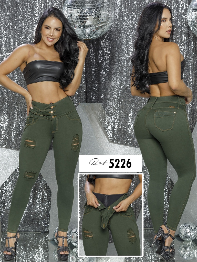 Jeans Levantacola Colombiano Con Faja