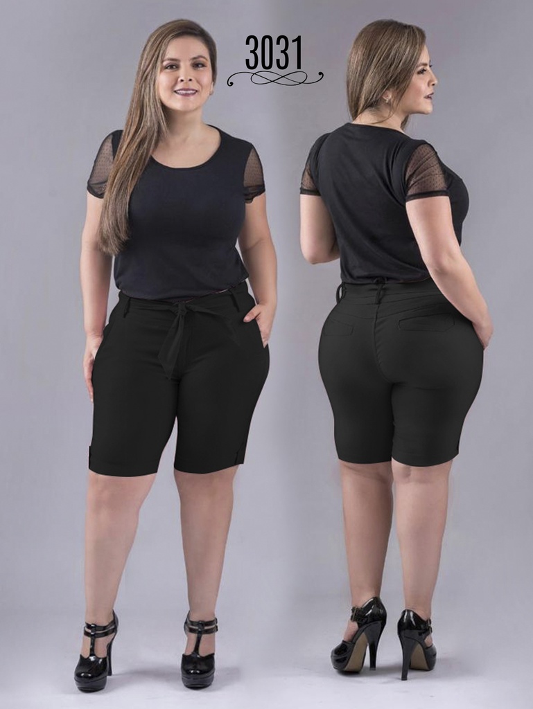 Short Bermuda Negro para Mujer 3031