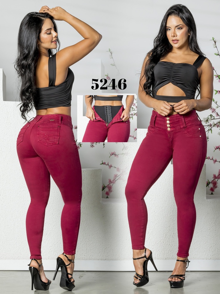 [2675246S05] Jeans Levantacola Colombiano Con Faja 