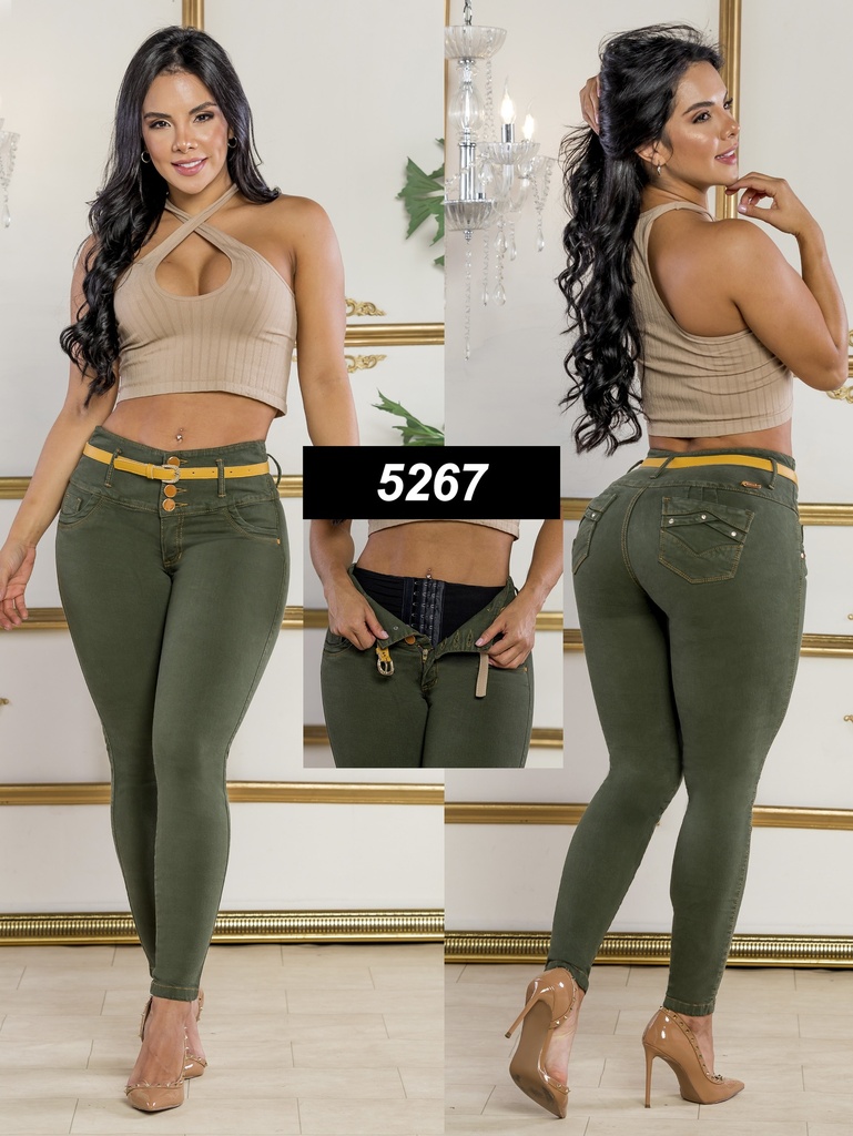 [2675267S05] Jeans Levantacola Colombiano Con Faja 