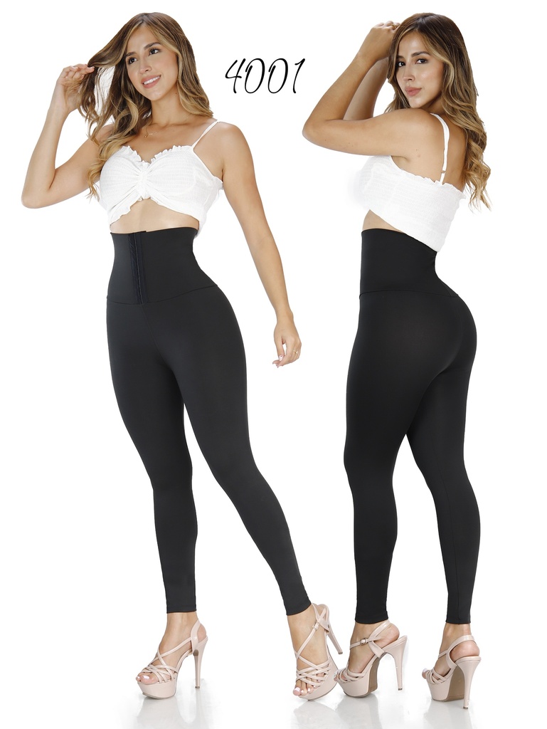 Leggings Tiro Extra Alto Negro para Mujer 4001