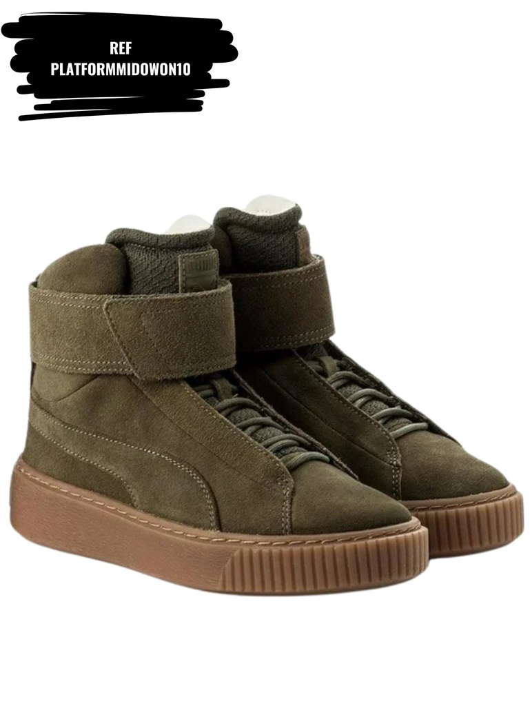 Platform Mid Olive Night Sneakers