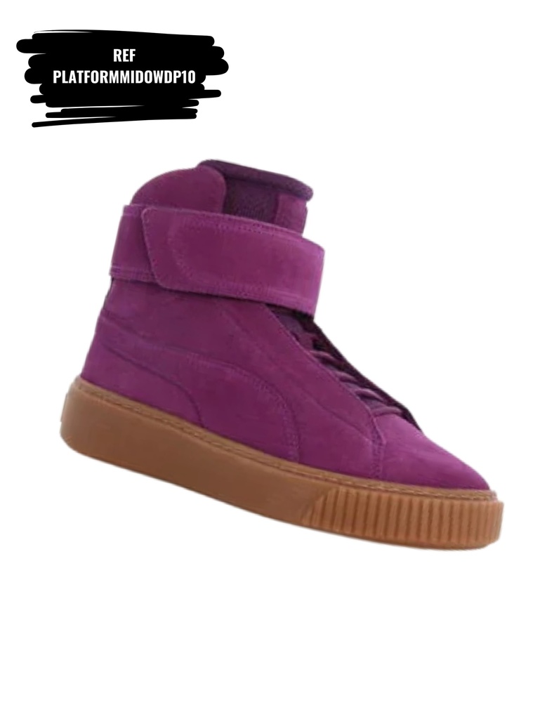 Platform Mid Dark Purple Sneakers