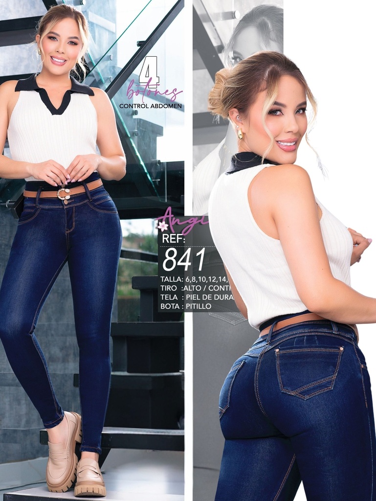 [29084105] Women's Dark Wash Skinny Butt Lift Jeans 841