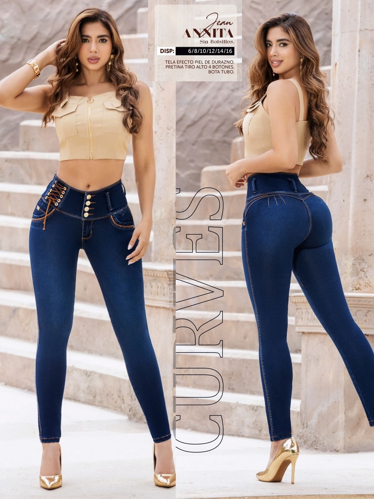 [289ANNITA05] Jeans Levantacola Colombiano