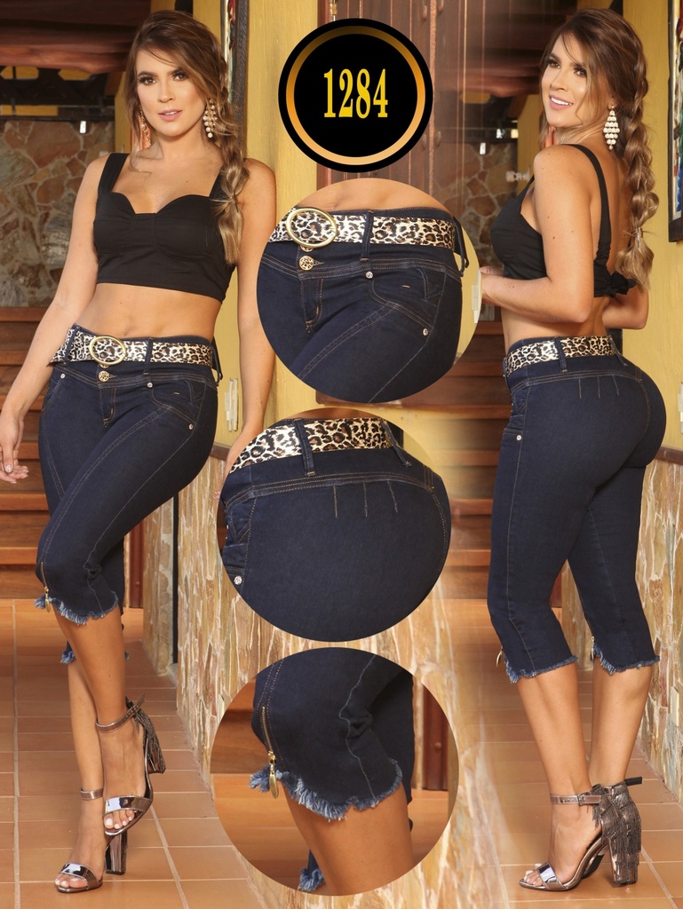 Capri Levantacola Colombiano 1284 – Bota Deshilachada, Azul Oscuro