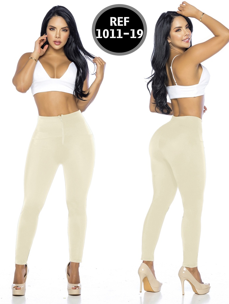 Women's Ivory High-Waisted Matte Colombian Leggings – Thaxx 1011-19