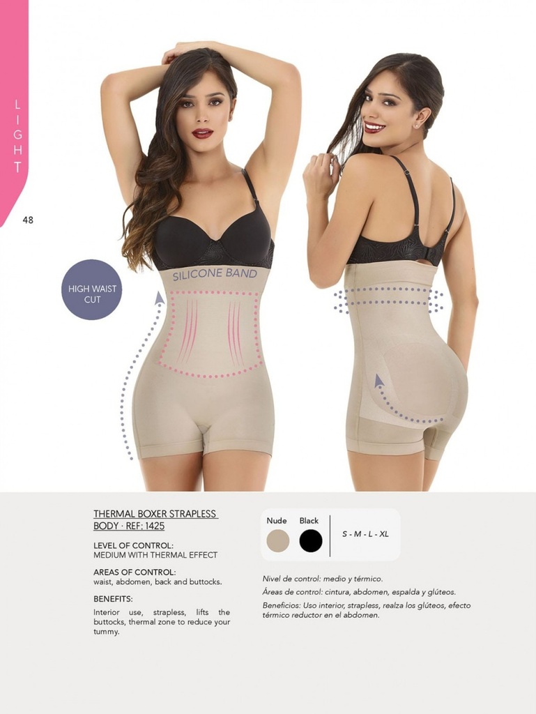 [1361425S] Boxer Alto Con Zona Termica Abdominal (S)