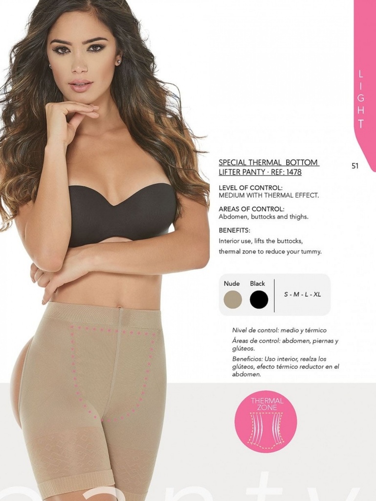 Faja Moldeadora Panty Térmico Moldeador Beige para Mujer