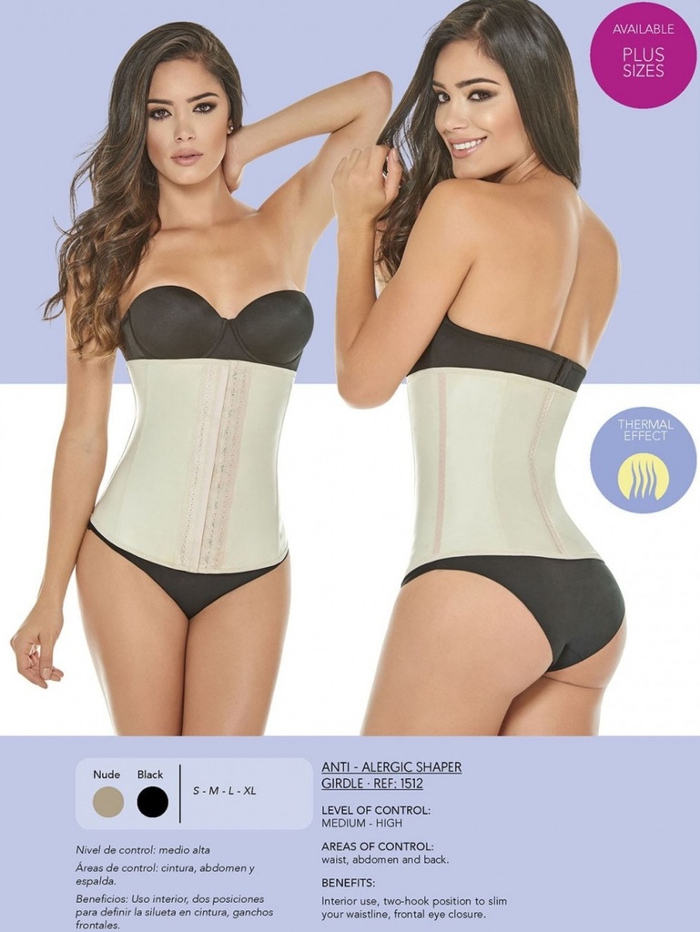 [1361512S] Faja Moldeadora De Cintura y Abdomen En Latex (S)
