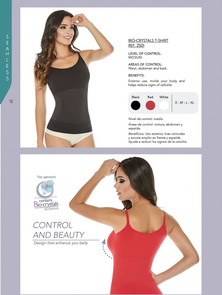 [1362501S] Women's Black Shaping Camisole Shapewear Body Shaper (S)