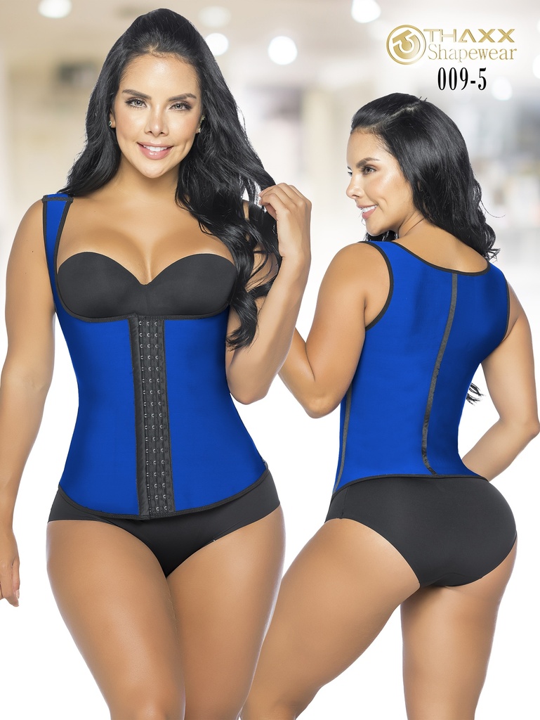 [137009XS5] Women's Royal Blue Neoprene Waist Cincher Vest Faja (XS)
