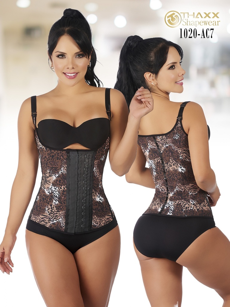 [1371020SAC7] Faja Colombiana Thaxx  Chaleco Latex Recubierto 3 Broches  (S)