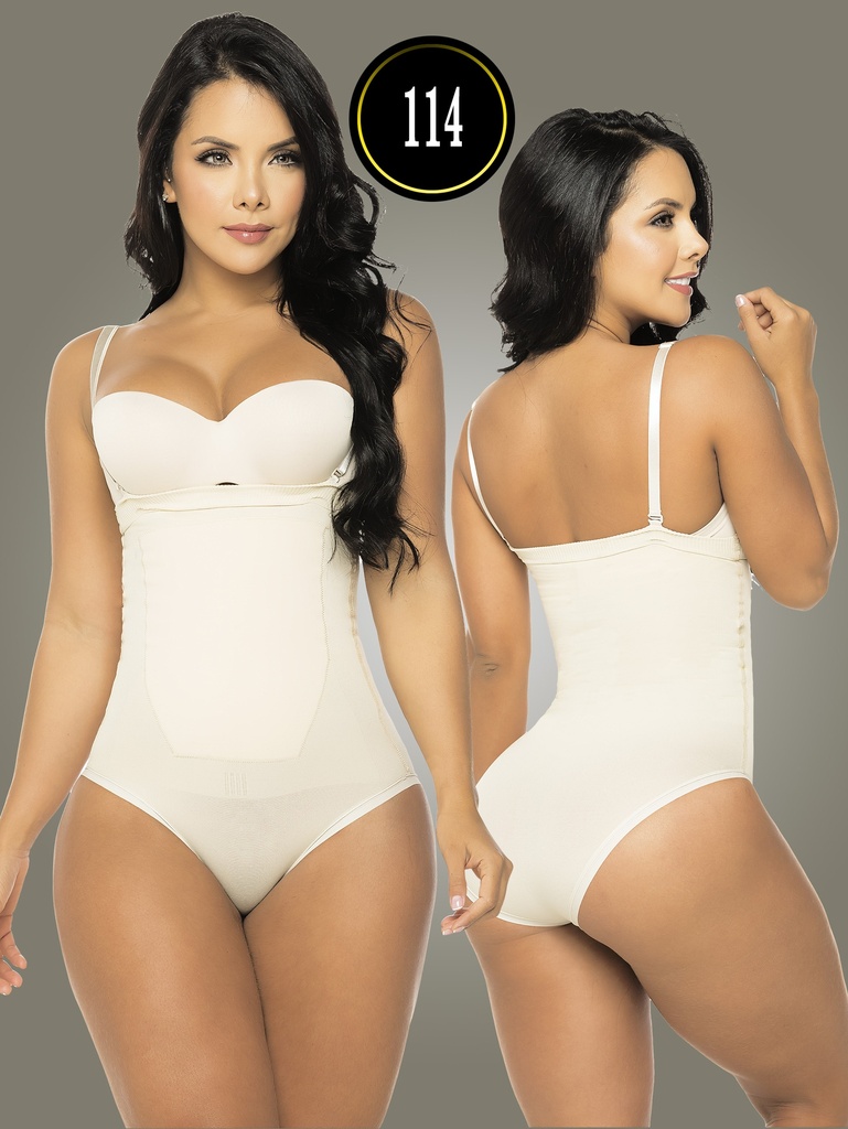 Faja Body Strapless de Látex Beige para Mujer