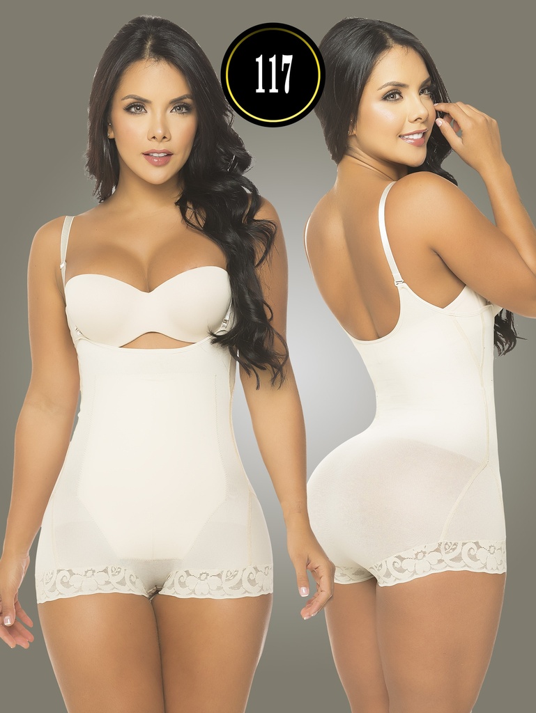 [137117XS16] BODY CACHETERO ENCAJE CON LATEX (XS)
