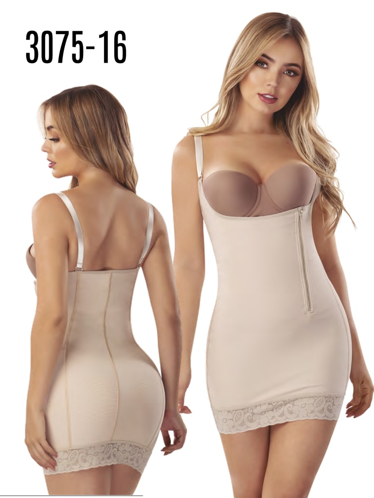 Faja Vestido Moldeador Beige Talla Grande para Mujer – Estilo 3075