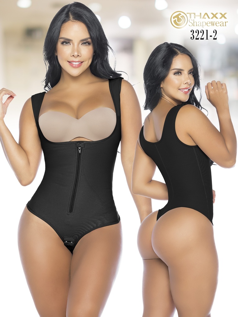 [1373221S2] Faja Body Colombiana Thaxx Hilo Negra  (S)