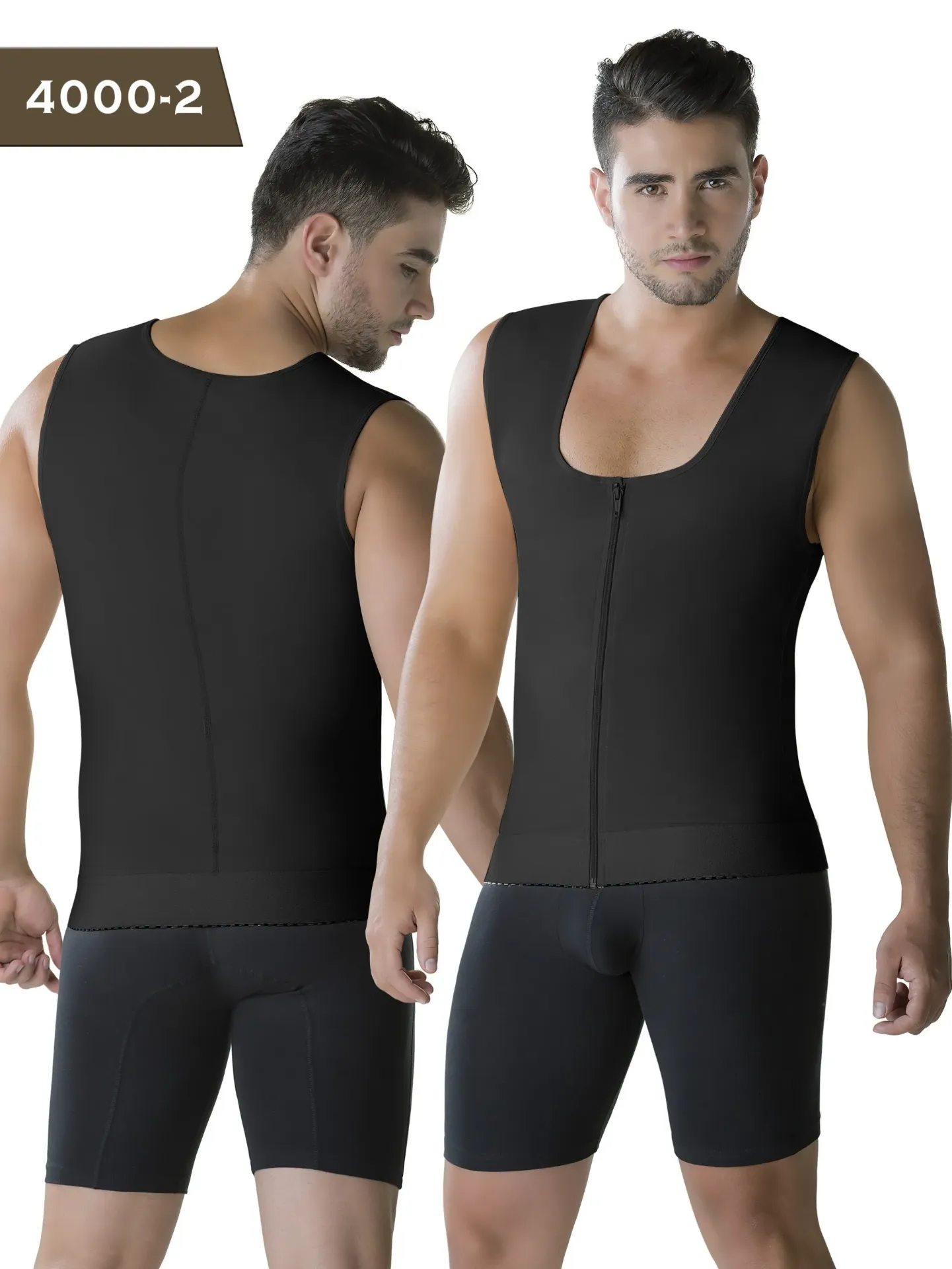 [1374000S2] Faja Colombiana De Hombre Thaxx 4000-2 Negro (S)