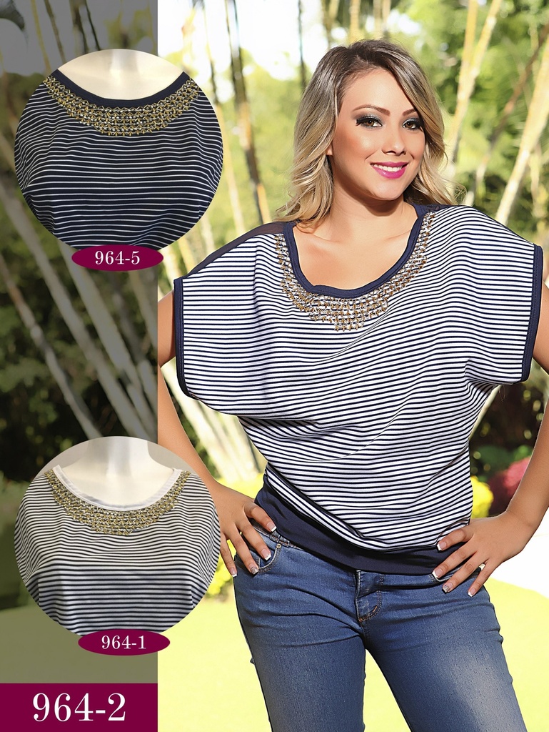 [2409642] Blusa Moda Fuxia Negro
