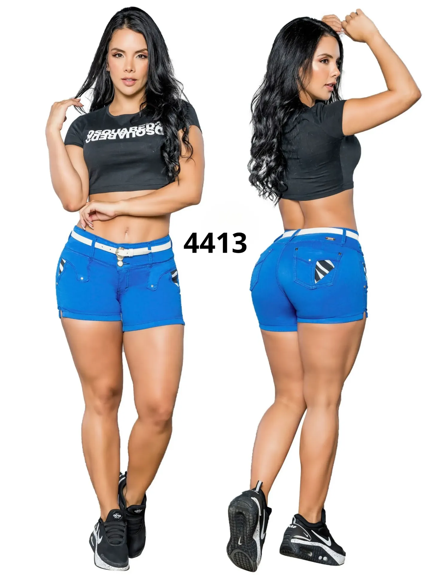 Women's Bright Blue Butt-Lifting Shorts